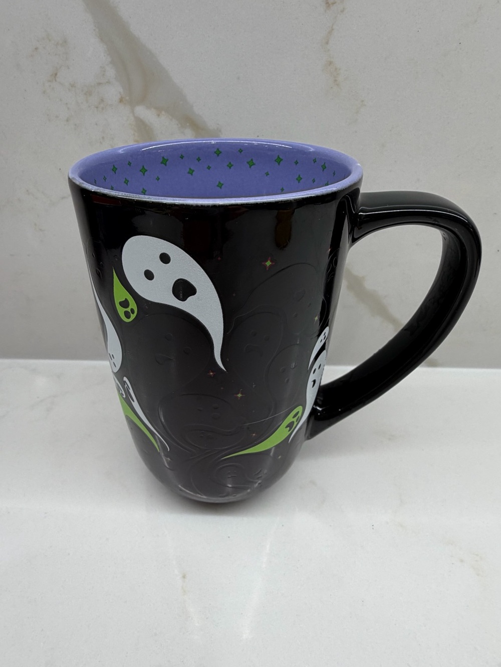Limited Edition Davids Tea Neon Glow in the Dark Ghosts Ceramic Mug Discontinued